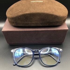 Tom Ford Blue Round Frame Reading Glasses